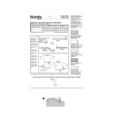 الگو خیاطی بلوز و تونیک زنانه بوردا استایل کد 7375 سایز 36 تا 48 متد مولر