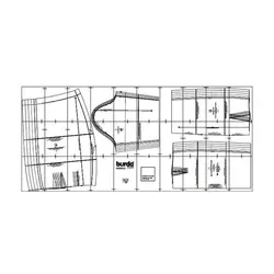 الگو خیاطی پیراهن زنانه بوردا استایل کد 6675 سایز 44 تا 54 متد مولر