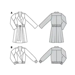 الگوی خیاطی کت و مانتو زنانه بوردا استایل کد 7199 سایز 36 تا 48 متد مولر
