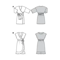 الگوی خیاطی پیراهن زنانه بوردا استایل کد 6207 سایز 34 تا 44 متد مولر