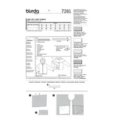 الگوی خیاطی سوییشرت زنانه بوردا استایل کد 7281 سایز 36 تا 48 متد مولر