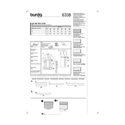 الگوی خیاطی سارافون و پیراهن زنانه بوردا استایل کد 6338 سایز 34 تا 44 متد مولر