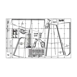 الگوی خیاطی دامن زنانه بوردا استایل کد 6635 سایز 34 تا 44 متد مولر