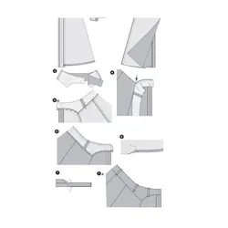 الگوی خیاطی دامن زنانه بوردا استایل کد 6635 سایز 34 تا 44 متد مولر