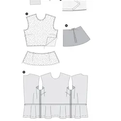 الگوی خیاطی تاپ و بلوز مجلسی زنانه بوردا استایل کد 6567 سایز 34 تا 44 متد مولر