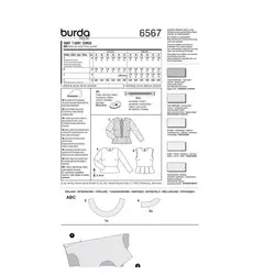 الگوی خیاطی تاپ و بلوز مجلسی زنانه بوردا استایل کد 6567 سایز 34 تا 44 متد مولر