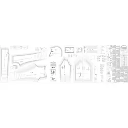 الگو خیاطی بلوز شلوار تونیک و سوییشرت کودک الگوهای آسان خیاطی متد مولر کد 9022 چندسایزه