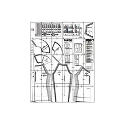 الگو خیاطی تاپ و بلوز زنانه بوردا استایل کد 6428 سایز 34 تا 44 متد مولر