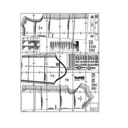 الگو خیاطی بلوز زنانه بوردا استایل کد 6566 سایز 34 تا 46 متد مولر