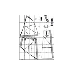 الگو خیاطی دامن زنانه بوردا استایل کد 6805 سایز 36 تا 46 متد مولر