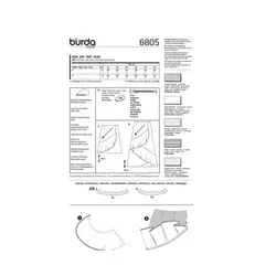 الگو خیاطی دامن زنانه بوردا استایل کد 6805 سایز 36 تا 46 متد مولر