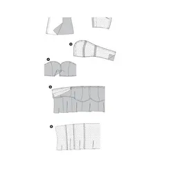الگوی خیاطی پیراهن مجلسی زنانه بوردا استایل کد 6996 سایز 34 تا 44 متد مولر
