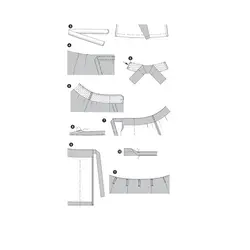 الگو خیاطی دامن زنانه بوردا استایل کد 6733 سایز 36 تا 46 متد مولر