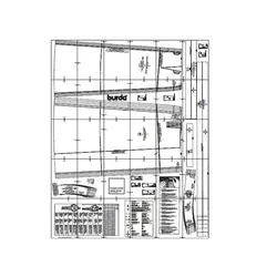 الگو خیاطی دامن زنانه بوردا استایل کد 6733 سایز 36 تا 46 متد مولر
