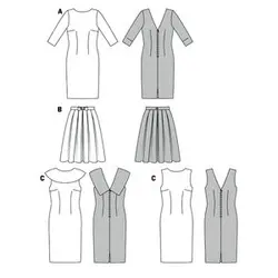 الگو خیاطی پیراهن و سارافون زنانه بوردا استایل کد 7178 سایز 38 تا 48 متد مولر