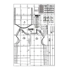 الگو خیاطی بلوز زنانه بوردا استایل کد 6260 سایز 44 تا 54 متد مولر