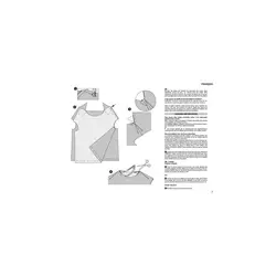 الگو خیاطی بلوز زنانه بوردا استایل کد 6260 سایز 44 تا 54 متد مولر