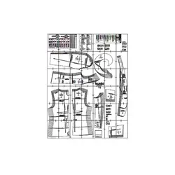 الگوی خیاطی کت زنانه بوردا استایل کد 7073  سایز 34 تا 46 متد مولر