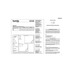 الگوی خیاطی شنل زنانه بوردا استایل کد 6256 سایز 44 تا 54 متد مولر
