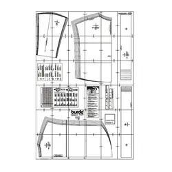 الگوی خیاطی بلوز زنانه بوردا استایل کد 6280 سایز 34 تا 44 متد مولر