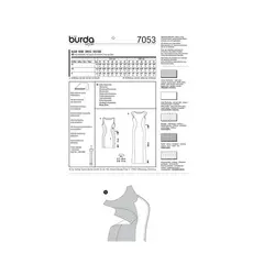 الگوی خیاطی سارافون زنانه بوردا استایل کد 7053 سایز 32 تا 44 متد مولر