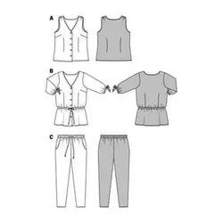 الگوی خیاطی تاپ بلوز و شلوار زنانه بوردا استایل کد 6789 سایز 42 تا 54 متد مولر