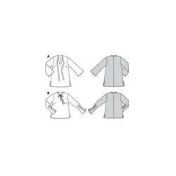 الگوی خیاطی بلوز زنانه بوردا استایل کد 6292 سایز 34 تا 44 متد مولر