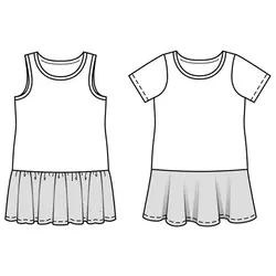 الگو خیاطی تونیک و پیراهن دخترانه بوردا کیدز کد 9341 سایز 2 تا 7 سال متد مولر