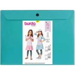 الگو خیاطی تونیک و پیراهن دخترانه بوردا کیدز کد 9341 سایز 2 تا 7 سال متد مولر