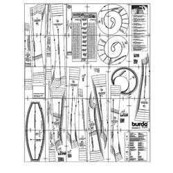 الگو خیاطی پیراهن مجلسی دخترانه بوردا کیدز کد 9390 سایز 2 تا 7 سال متد مولر