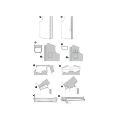 الگو خیاطی پیراهن پسرانه بوردا کیدز کد 9524 سایز 7 تا 13 سال متد مولر