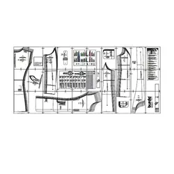 الگو خیاطی کت و ژاکت زنانه بوردا استایل کد 6465 سایز 34 تا 46 متد مولر