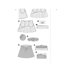 الگو خیاطی دامن زنانه بوردا استایل کد 6410 سایز 32 تا 42 متد مولر