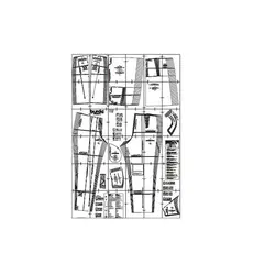 الگو خیاطی کت و شلوار زنانه بوردا استایل کد 7027 سایز 32 تا 44 متد مولر