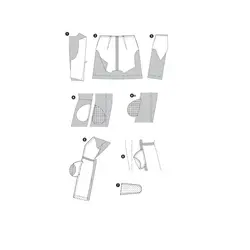 الگو خیاطی کت و شلوار زنانه بوردا استایل کد 7027 سایز 32 تا 44 متد مولر