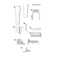 الگو خیاطی شلوار  زنانه بوردا استایل کد 7141 سایز 34 تا 46 متد مولر