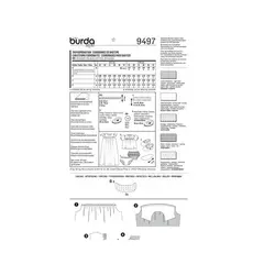 الگو خیاطی پیراهن و شورت نوزادی بوردا کیدز کد 9497 سایز 3 ماه تا 2 سال متد مولر