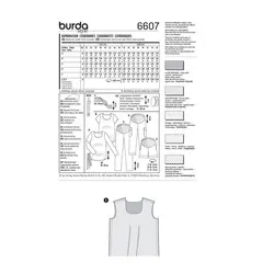 الگو خیاطی بلوز و شلوار و شلوارک بارداری بوردا استایل کد 6607 سایز 32 تا 46 متد مولر
