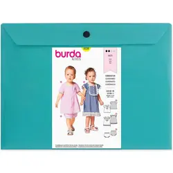 الگو خیاطی پیرهن و شورت کودک بوردا کیدز کد 9339 سایز 6  ماه تا 3 سال متد مولر