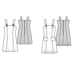 الگوی خیاطی سارافن زنانه بوردا استایل کد 6538 سایز 32 تا 44 متد مولر