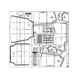 الگوی خیاطی بلوز مجلسی زنانه بوردا استایل کد 6262 سایز 34 تا 44 متد مولر