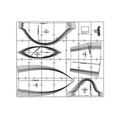 الگوی خیاطی لباس نمایش بوردا استایل کد 2396 سایز 38 تا 56 متد مولر