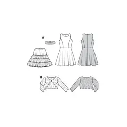 الگوی خیاطی لباس مجلسی زنانه بوردا استایل کد 7308 سایز 32 تا 44 متد مولر