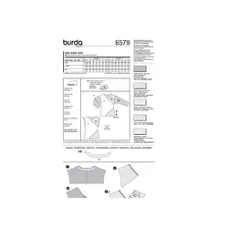 الگوی خیاطی بلوز زنانه بوردا استایل کد 6579 سایز 34 تا 46 متد مولر