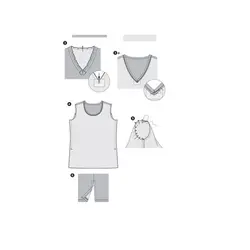 الگوی خیاطی بلوز و تیشرت زنانه بوردا استایل کد 6611 سایز 36 تا 50 متد مولر