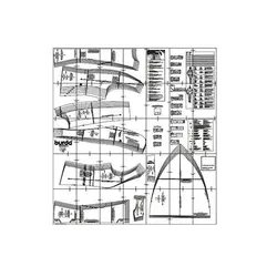 الگو خیاطی کت و شلوار زنانه بوردا استایل کد 7286 سایز 36 تا 48 متد مولر