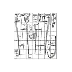 الگو خیاطی کت و شلوار زنانه بوردا استایل کد 7286 سایز 36 تا 48 متد مولر