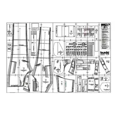 الگو خیاطی شلوار زنانه بوردا استایل کد 6481  سایز 32 تا 42 متد مولر