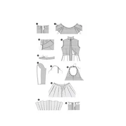 الگوی خیاطی پیراهن زنانه بوردا استایل کد 6833 سایز 34 تا 44 متد مولر