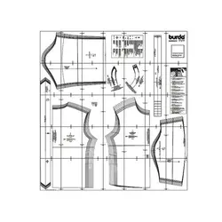 الگو خیاطی بلوز زنانه بوردا استایل کد 6458 سایز 34 تا 46 متد مولر